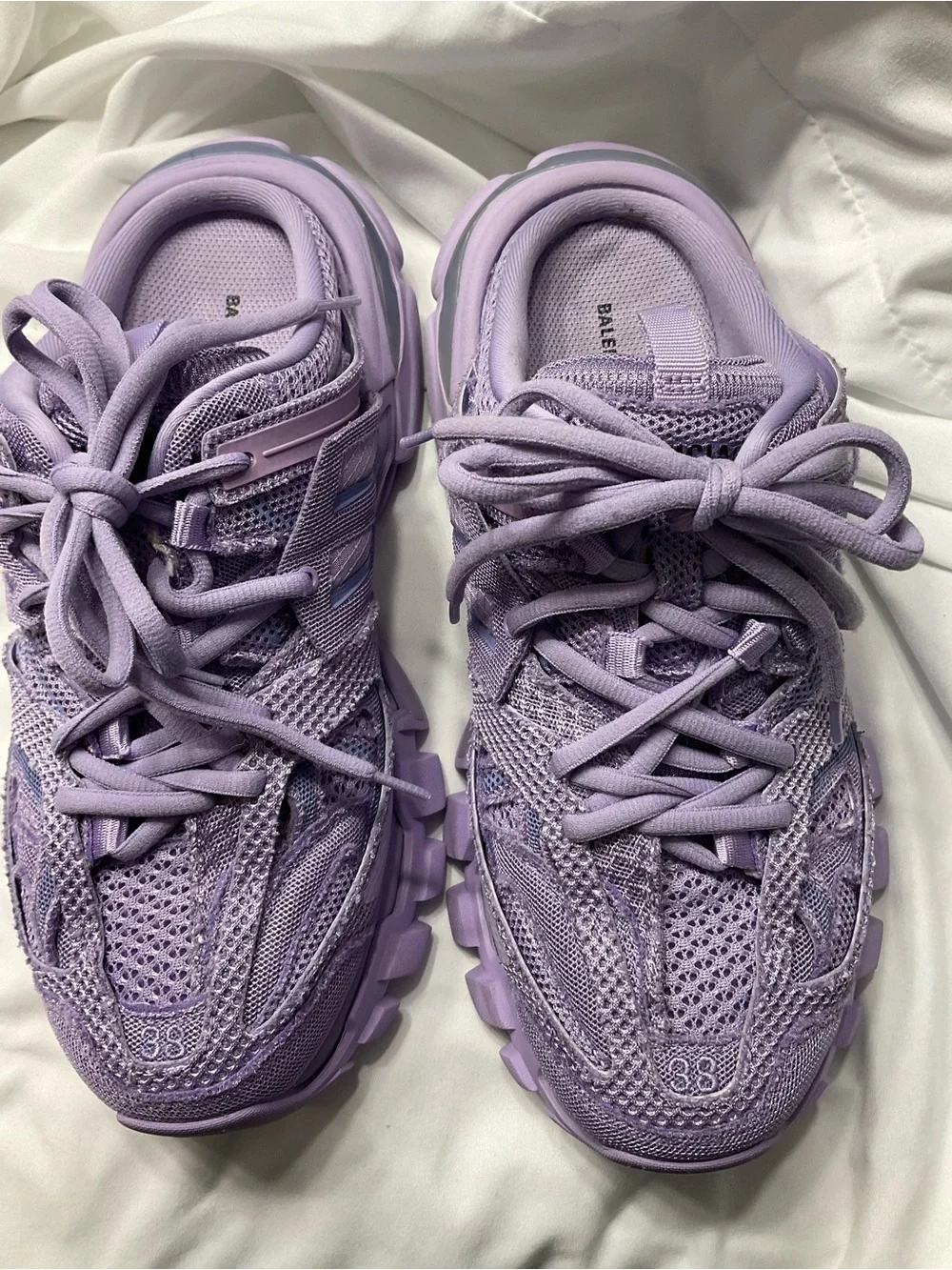 Balenciaga Women's Lilac Track Mules Style 653813 Size 38 US 8 New without Box